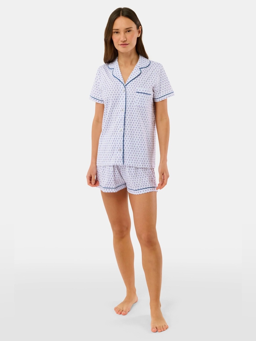 BRAND NEW ROLLER RABBIT HEARTS POLO PAJAMAS IN BLUE XL
